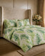 Tropical Leaf Satin Reversible Quilt Cover Set – 7 Pcs