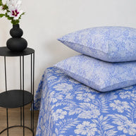 Blue Serenity Cotton Bedsheet Set – 5 Pcs