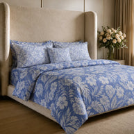Blue Serenity Reversible Quilt Cover Set – 7 Pcs