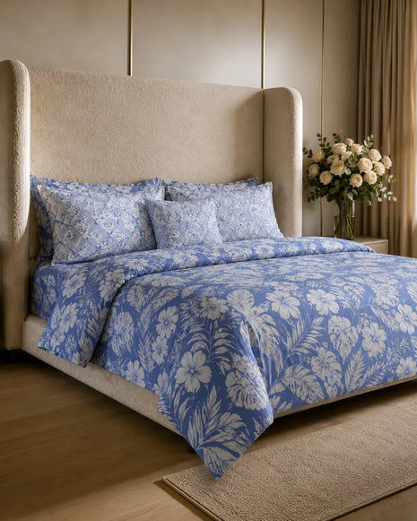 Blue Serenity Reversible Quilt Cover Set – 7 Pcs