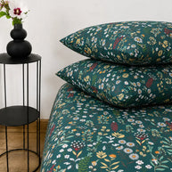 Teal Motif Cotton Bedsheet Set – 5 Pcs