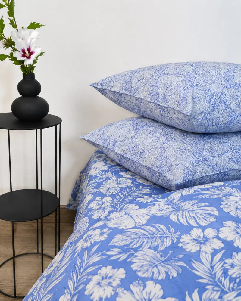 Blue Serenity Reversible Quilt Cover Set – 7 Pcs