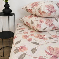Blush Floral Printed Cotton Bedsheet Set – 5 Pcs