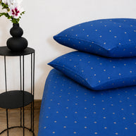 Midnight Sprinkle Satin Bedsheet Set – 5 Pcs