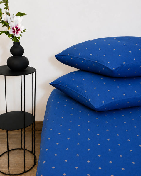 Midnight Sprinkle Satin Bedsheet Set – 5 Pcs