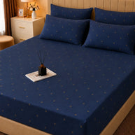 Midnight Sprinkle Satin Bedsheet Set – 5 Pcs