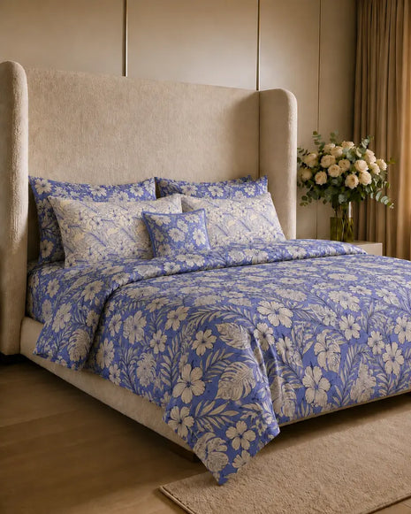 Blue Serenity Reversible Quilt Cover Set – 7 Pcs