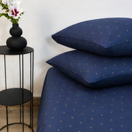 Midnight Sprinkle Satin Bedsheet Set – 5 Pcs