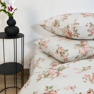 Deluxe Pink Garden Cotton Quilt Cover Set – 7 Pcs
