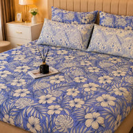 Blue Serenity Cotton Bedsheet Set – 5 Pcs