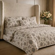 Classic Paisley Satin Reversible Quilt Cover Set – 7 Pcs