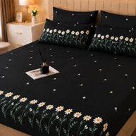 Daisy Embroidered Cotton Bedsheet Set – 5 Pcs