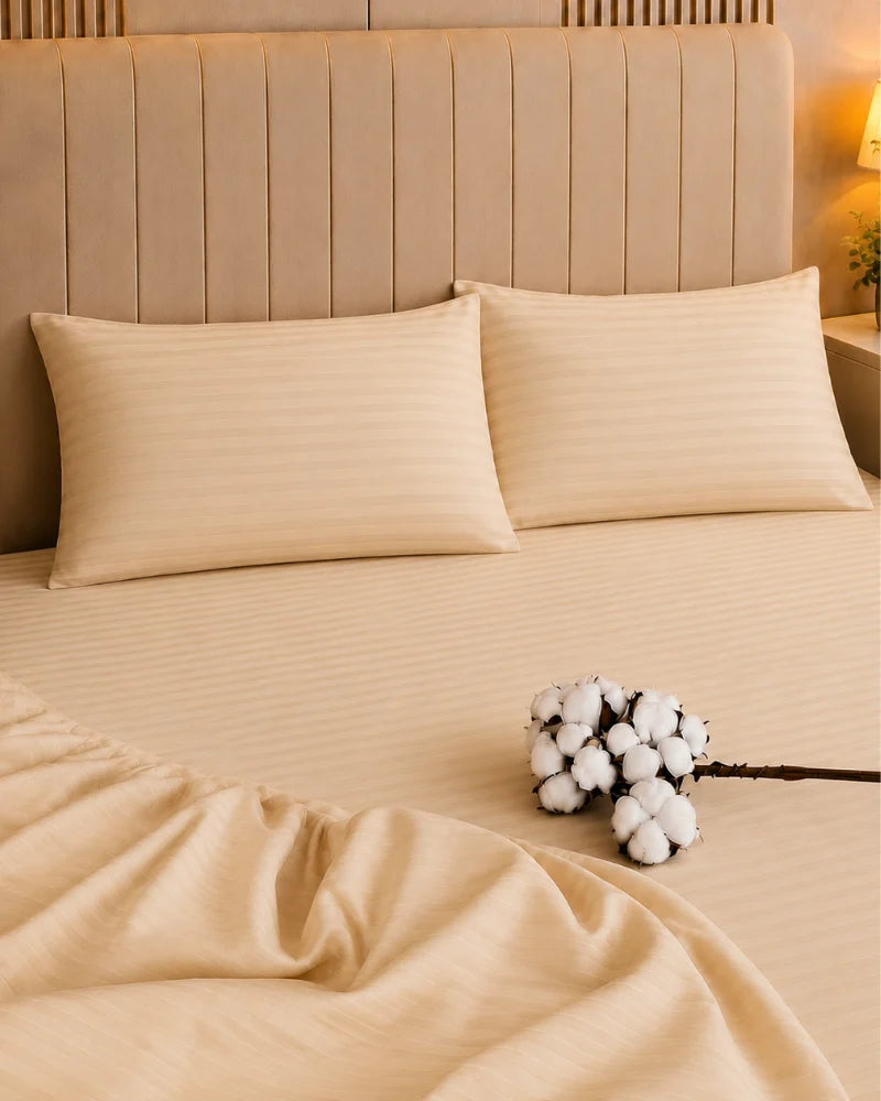 Elegant Skin Stripe Quilt Cover Set – 7 Pcs
