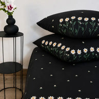 Daisy Embroidered Cotton Bedsheet Set – 5 Pcs