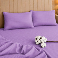 Lavender Stripe Quilt Cover Set – 7 Pcs