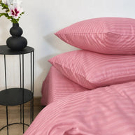 Pink Stripe Bedsheet Set – 7 Pcs
