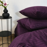 Dark Violet Stripe Quilt Cover Set – 7 Pcs