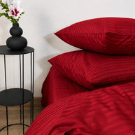 Premium Red Stripe Quilt Cover Set – 7 Pcs