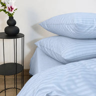 Sky Blue Stripe Quilt Cover Set – 7 Pcs
