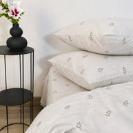 Minimal Print Cotton Reversible Quilt Cover Set – 7 Pcs