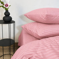 Light Pink Stripe Quilt Cover Set – 7 Pcs