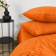 Ultra Soft Orange Stripe Quilt Cover Set – 7 Pcs